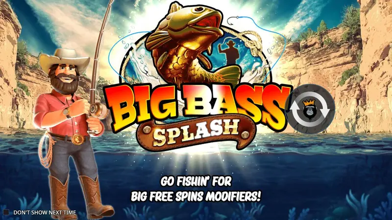 Big Bass Splash 슬롯(Pragmatic Play) 시작 화면